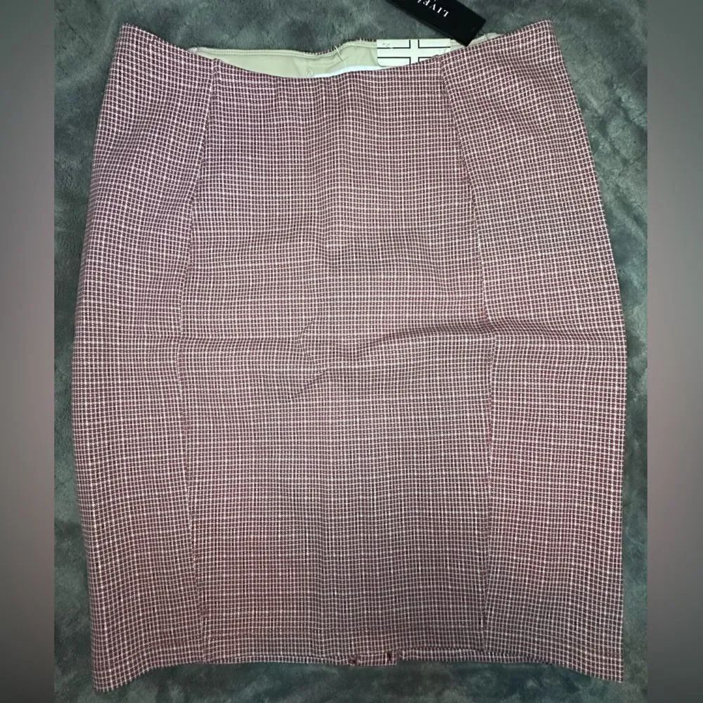 NWTs Liverpool Plaid Pencil Skirt Size 8 Petite